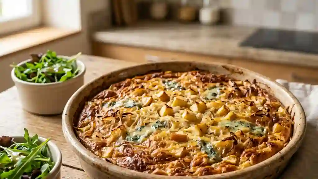Quiche Fondante Choucroute, Roquefort et Pomme - Photo de présentation