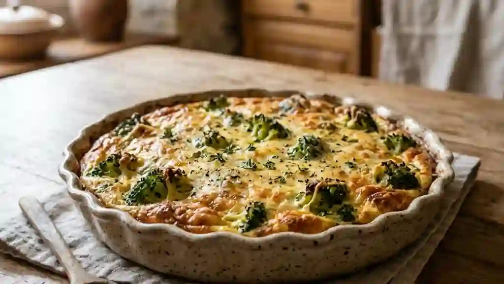 Quiche Moelleuse Brocolis et Fromage Fondant - Photo de présentation