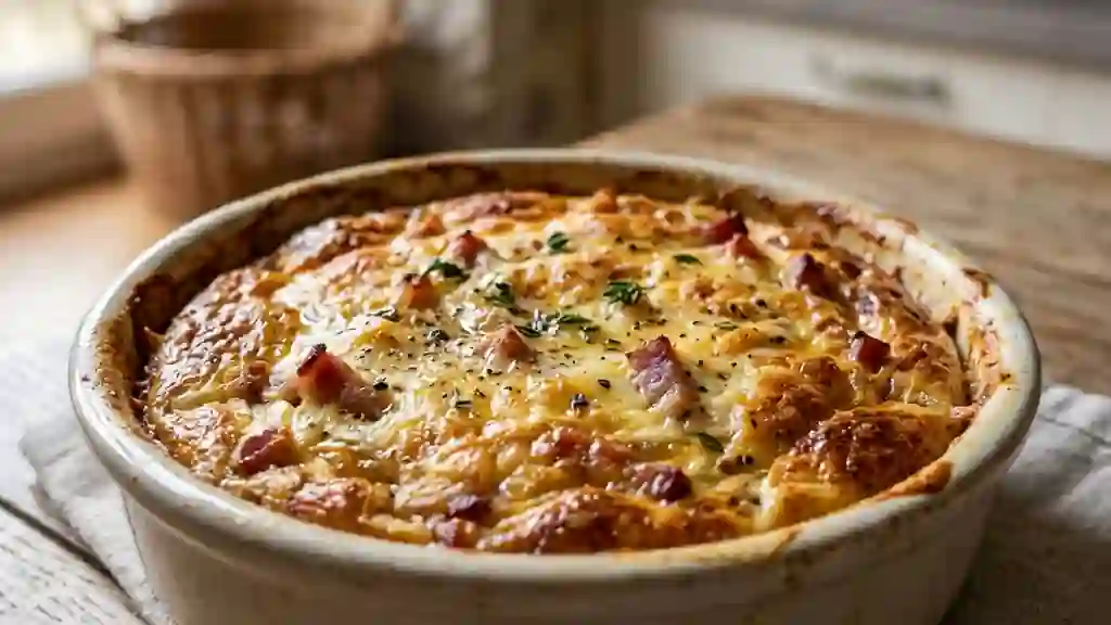 Quiche sans fond onctueuse aux lardons - Photo de présentation