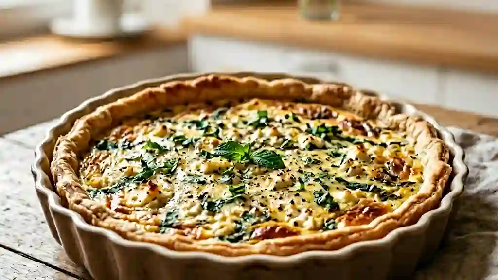 Quiche Fondante Brousse et Menthe Fraîche - Photo de présentation