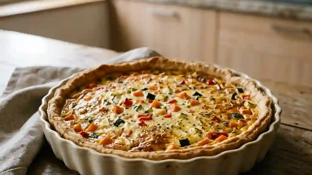 Quiche onctueuse brousse et trio de légumes - Photo de présentation