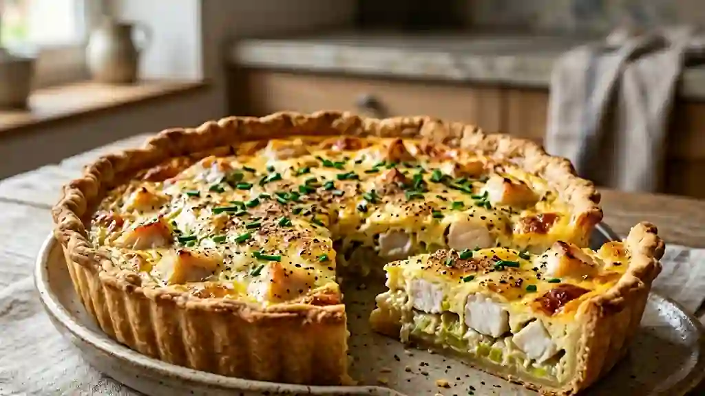 Quiche iodée à la lotte et poireaux fondants - Photo de présentation