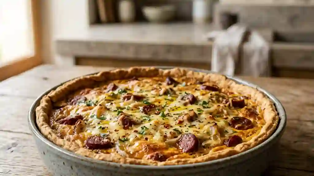 Quiche au Sucuk Épicé et Fondant - Photo de présentation