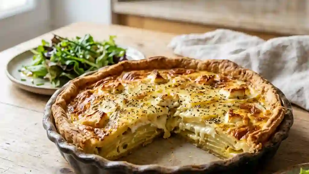 Quiche onctueuse chèvre et pommes de terre - Photo de présentation