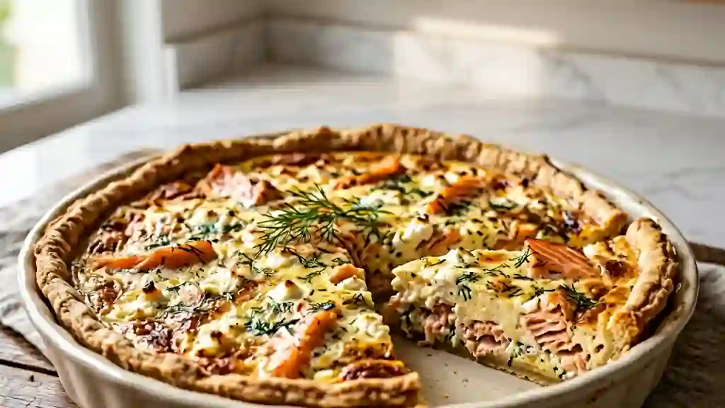 Quiche Fondante Chèvre et Saumon Fumé - Photo de présentation