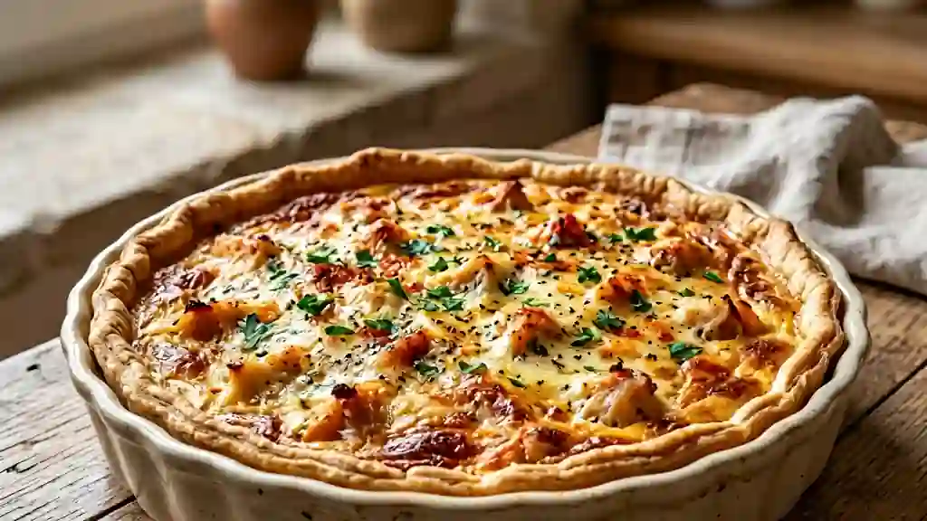 Quiche au crabe onctueuse relevée au paprika - Photo de présentation