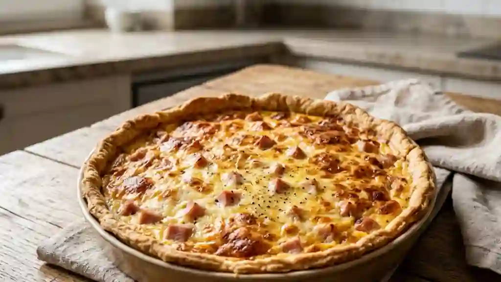 Quiche jambon-comté fondante et onctueuse - Photo de présentation