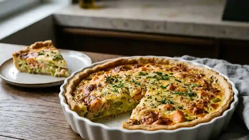 Quiche Onctueuse Saumon et Poireaux - Photo de présentation