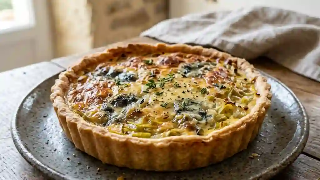 Quiche fondante poireaux et Roquefort - Photo de présentation