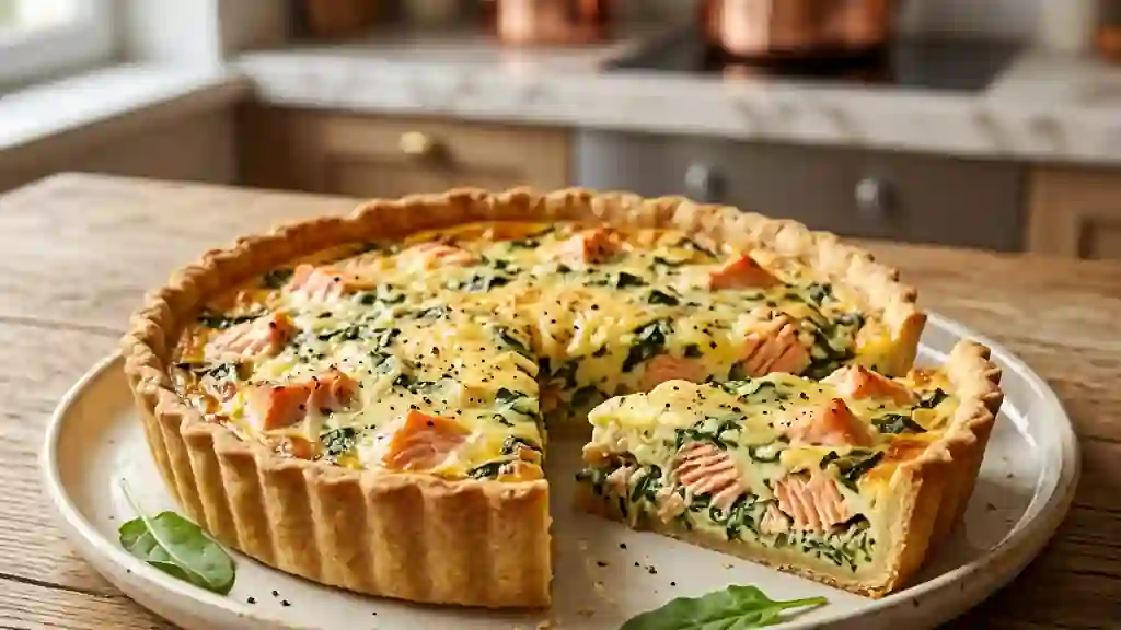 Quiche Crémeuse Saumon et Oseille Fraîche - Photo de présentation