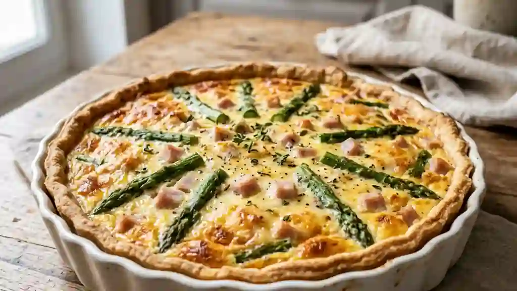 Quiche Fondante Asperges et Jambon - Photo de présentation