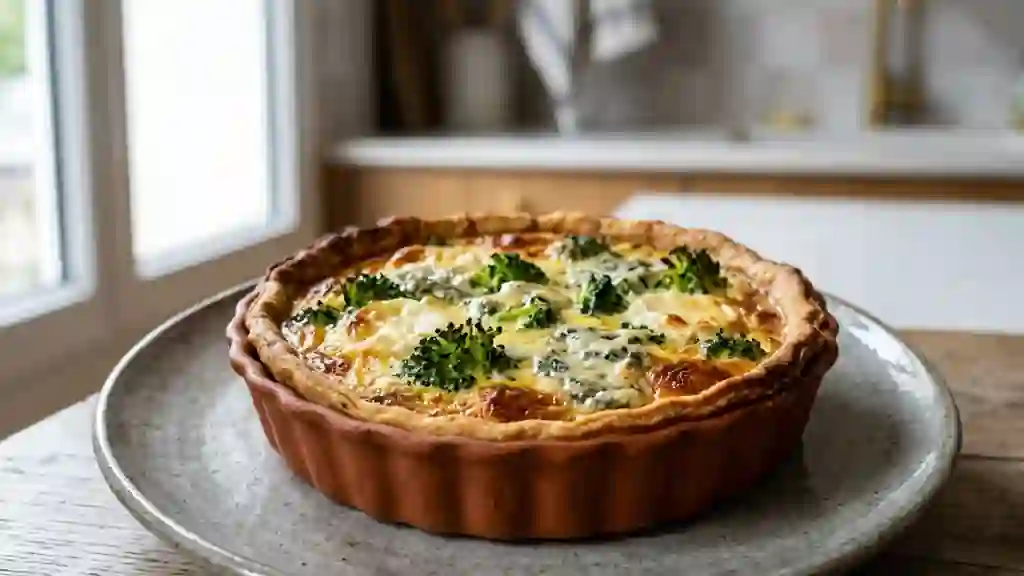 Quiche onctueuse au brocoli et duo de fromages - Photo de présentation