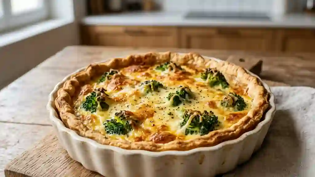 Quiche fondante au brocoli et muscade - Photo de présentation