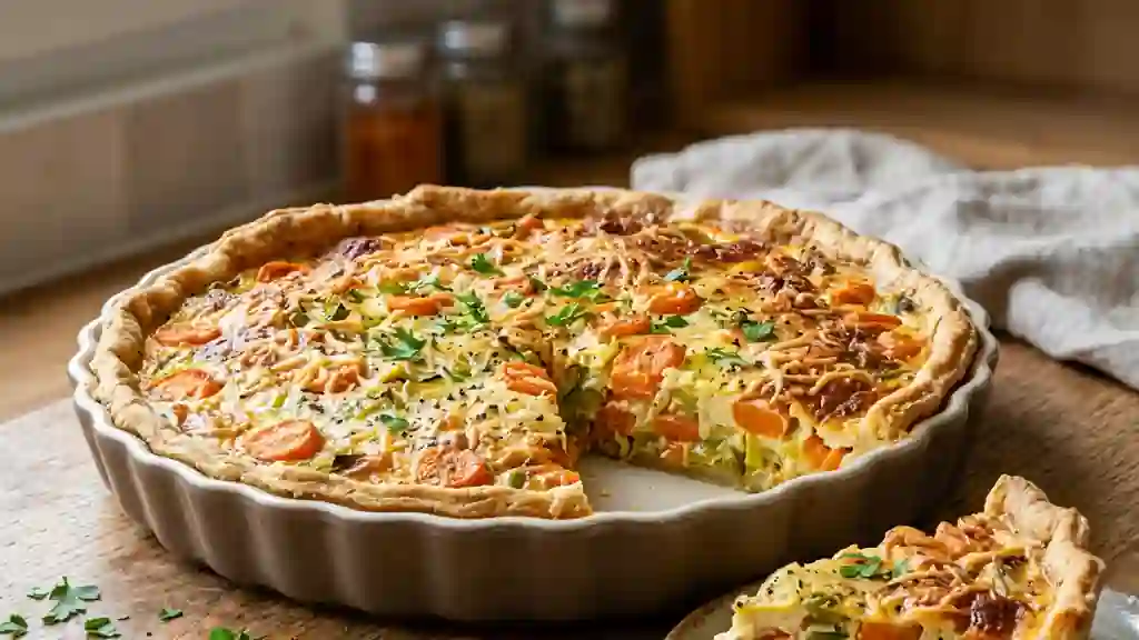 Quiche fondante carottes et poireaux - Photo de présentation