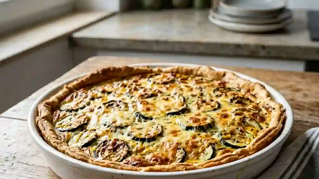 Quiche Fondante Courgettes et Fromage Doré - Photo de présentation