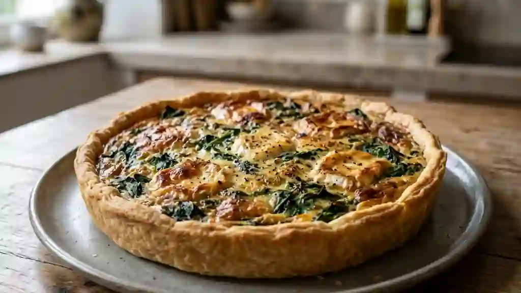 Quiche Fondante Épinards et Chèvre Frais - Photo de présentation