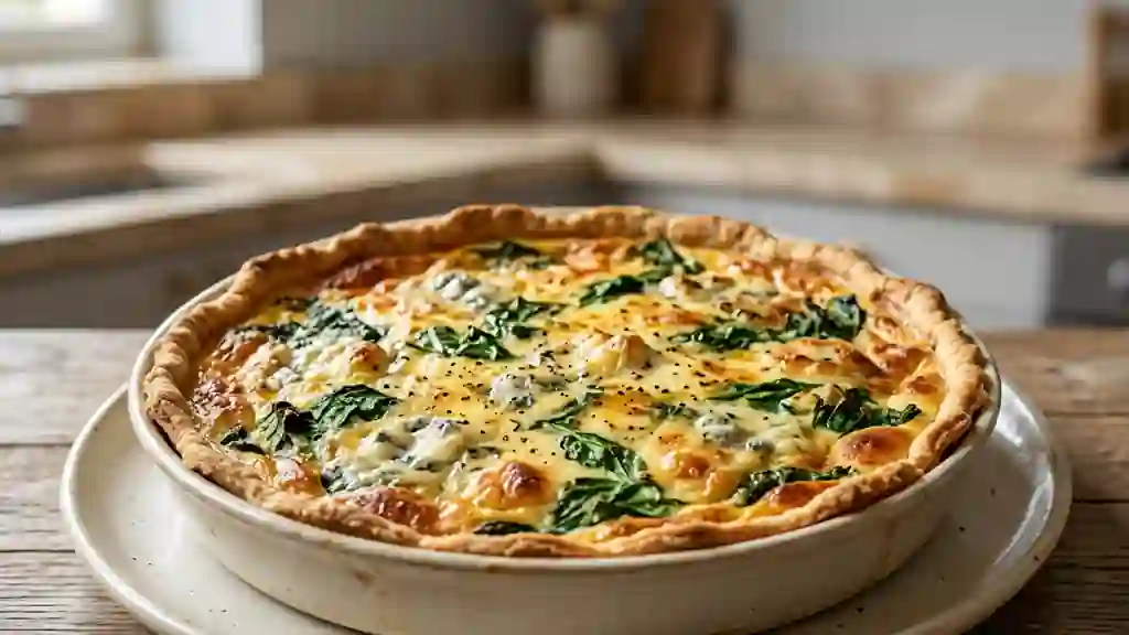 Quiche fondante épinards et roquefort intense - Photo de présentation