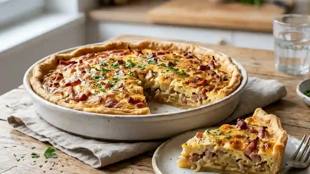 Quiche Fondante aux Lardons et Oignons - Photo de présentation