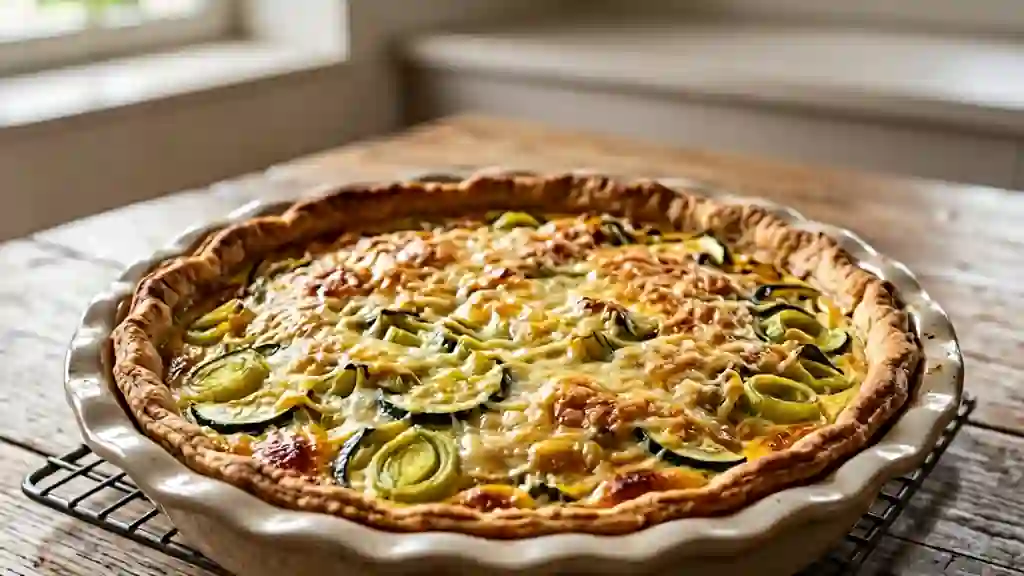 Quiche Fondante Poireaux et Courgettes - Photo de présentation