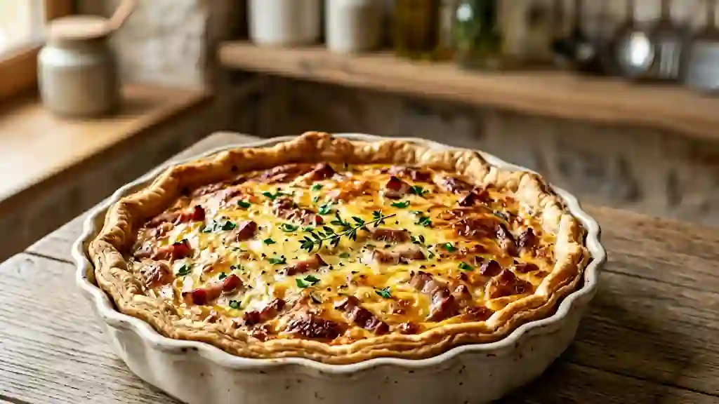 Quiche fondante aux lardons fumés - Photo de présentation