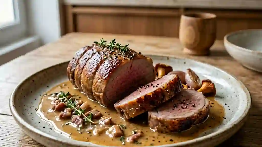 Râble de lièvre à la jurassienne, sauce onctueuse - Photo de présentation