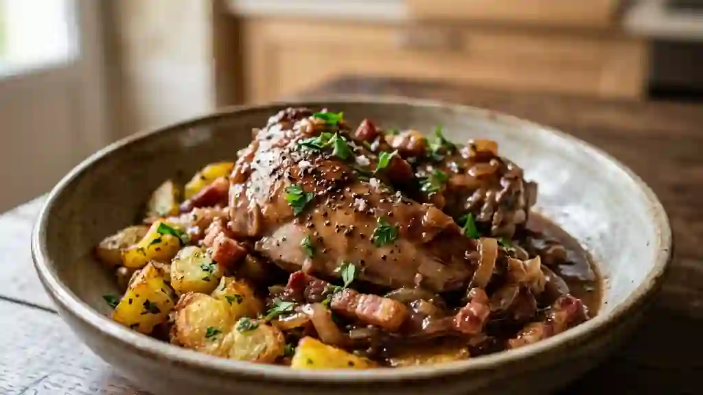 Râbles de lapin fondants à la berrichonne - Photo de présentation