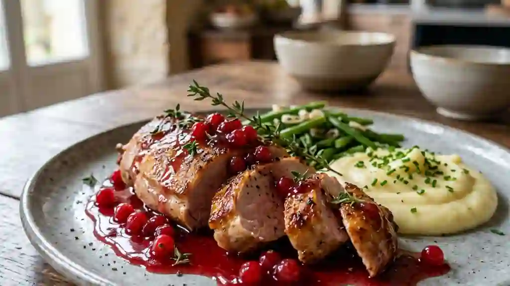 Râbles de lapin rôtis au jus de groseilles - Photo de présentation