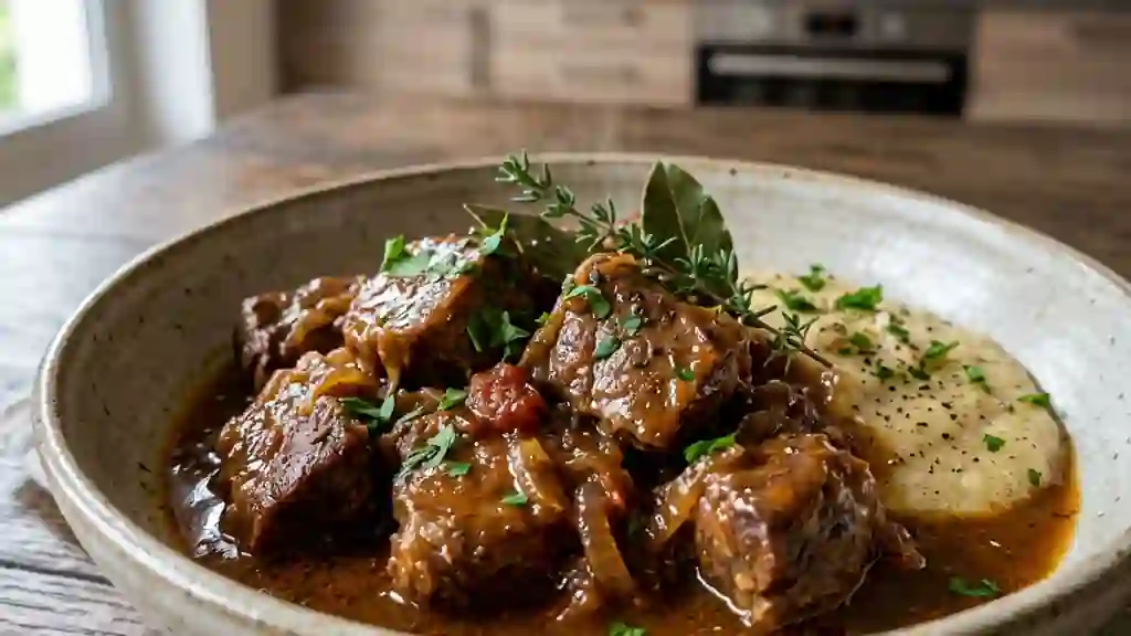 Ragoût de Cabri Corse Fondant au Vin Blanc - Photo de présentation