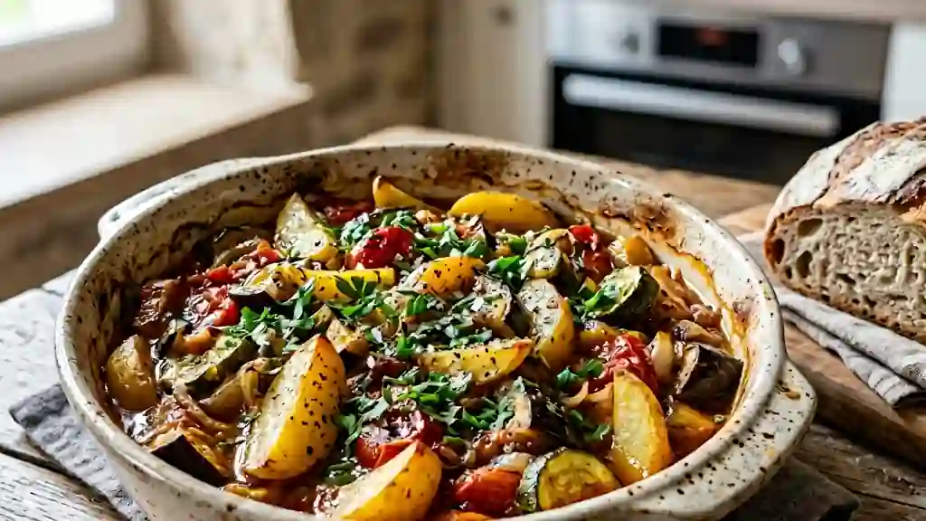 Briam : Légumes rôtis fondants à la grecque - Photo de présentation