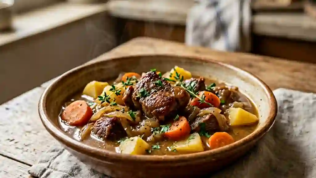 Épaule de mouton confite et légumes fondants - Photo de présentation