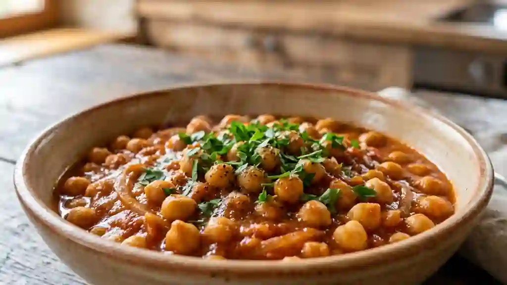 Pois chiches fondants à la tomate et cumin - Photo de présentation