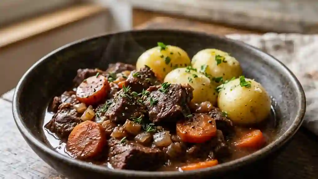 Ragoût de ragondin fondant au vin rouge - Photo de présentation