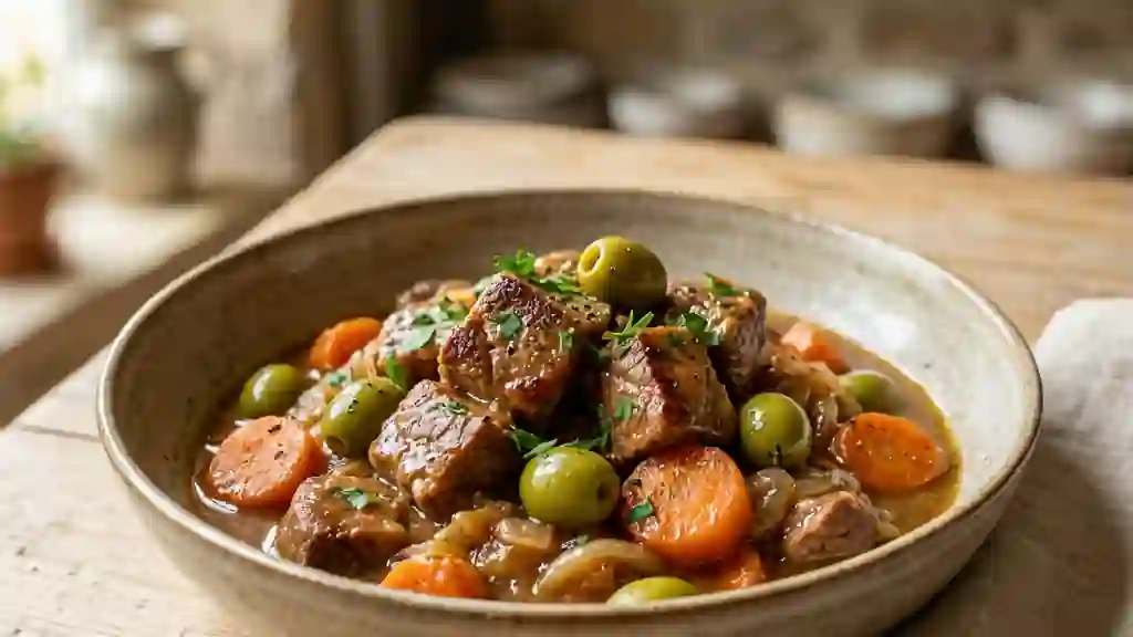 Veau aux olives fondant et parfumé - Photo de présentation