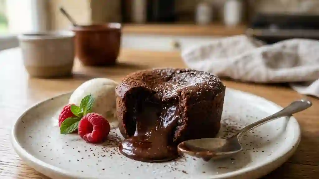 Cœurs coulants au chocolat noir intense - Photo de présentation