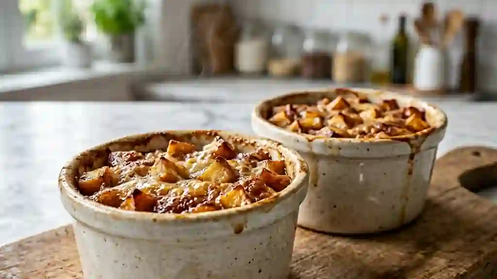 Pommes gratinées cannelle et crème - Photo de présentation