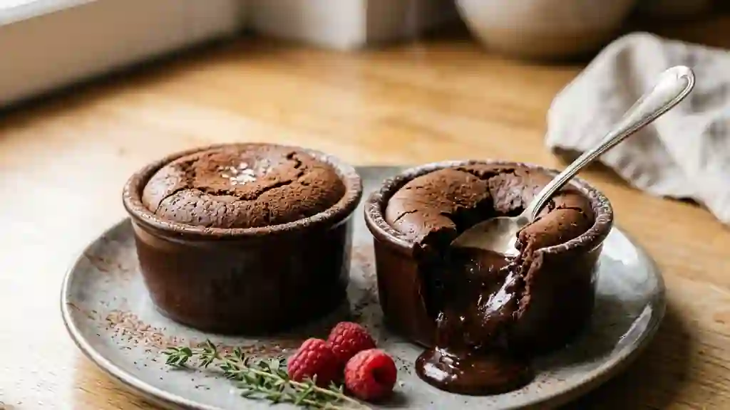 Ramequins au chocolat cœur coulant - Photo de présentation