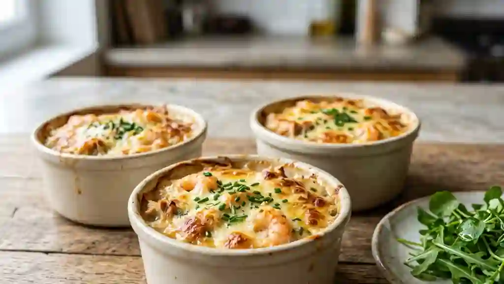Gratin fondant thon et crevettes - Photo de présentation