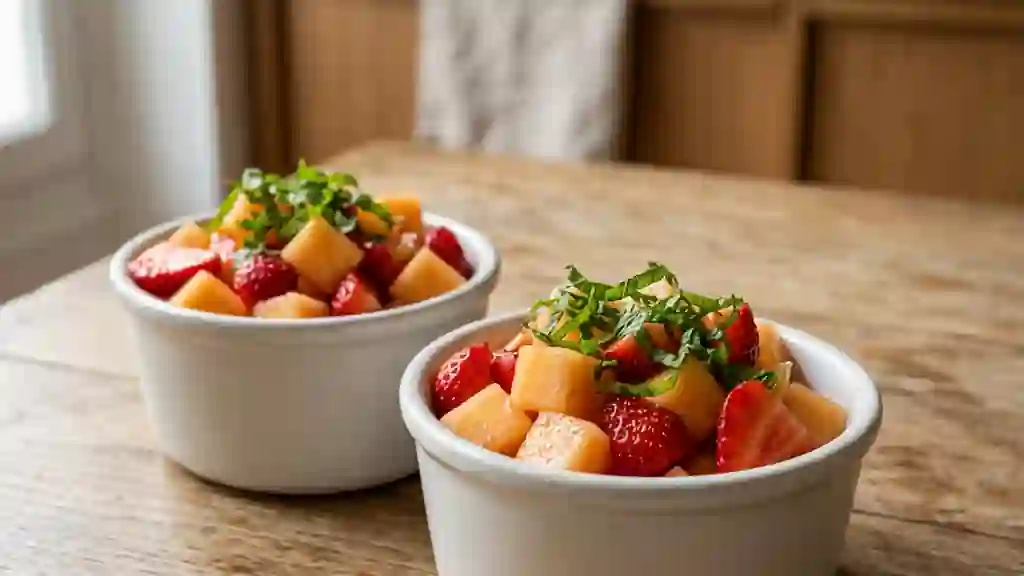 Fraîcheur de melon et fraises à l'anisette - Photo de présentation