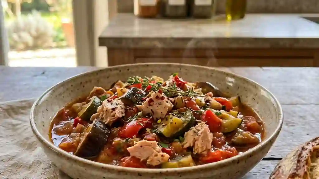 Ratatouille au thon relevée et fondante - Photo de présentation