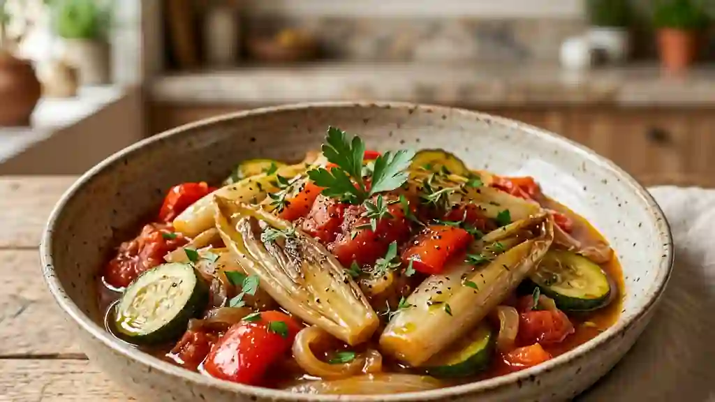Chicons braisés façon ratatouille provençale - Photo de présentation