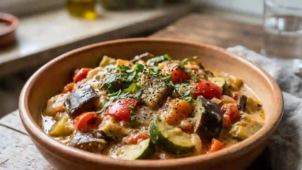 Ratatouille fondante à la crème - Photo de présentation