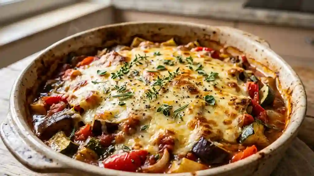 Ratatouille Fondante au Parmesan Croustillant - Photo de présentation