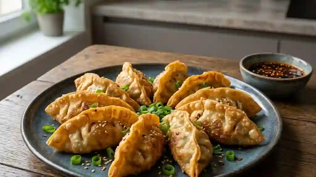 Raviolis Chinois Frits et Croustillants - Photo de présentation