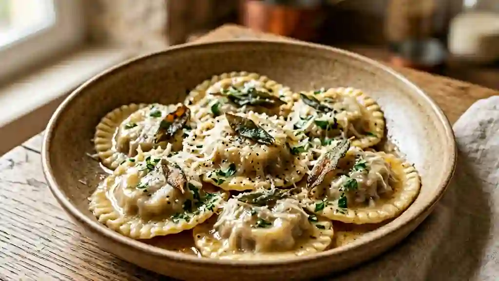 Raviolis fondants au bœuf et parmesan - Photo de présentation