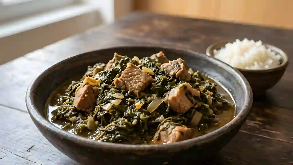 Ravitoto : Porc Mijoté aux Feuilles de Manioc - Photo de présentation
