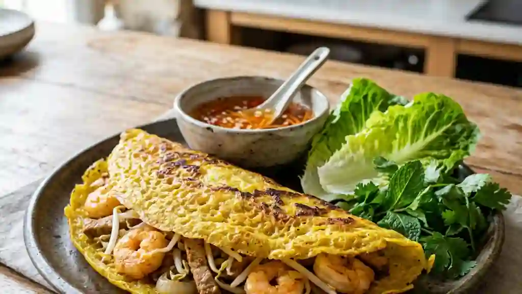 Bánh Xèo : Crêpes Vietnamiennes Croustillantes - Photo de présentation