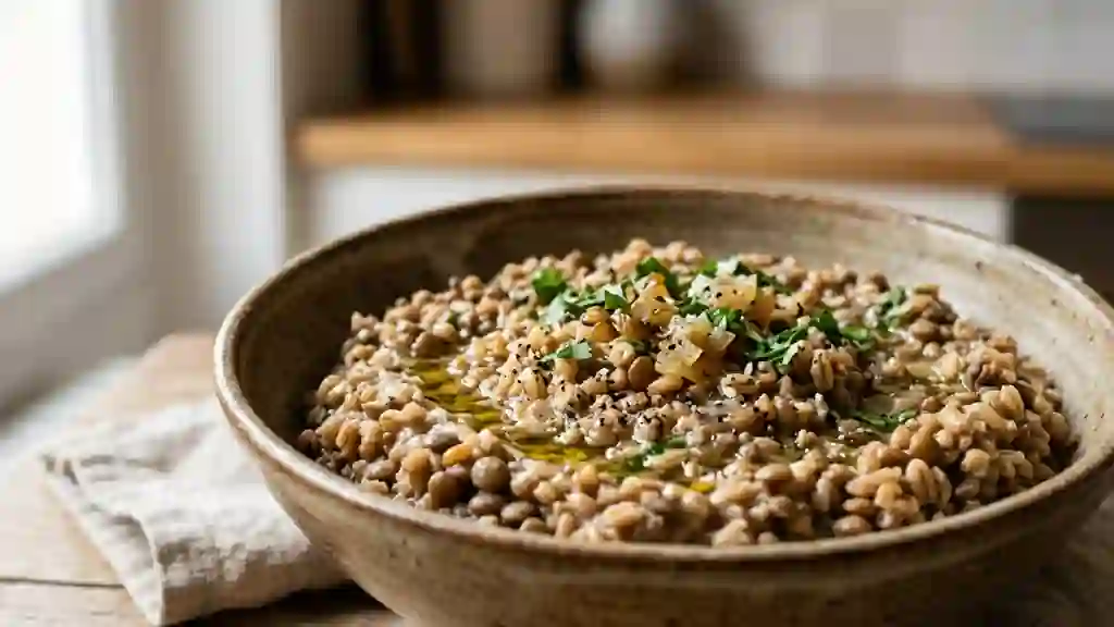 Hakuka : Blé et lentilles fondants à l'ancienne - Photo de présentation