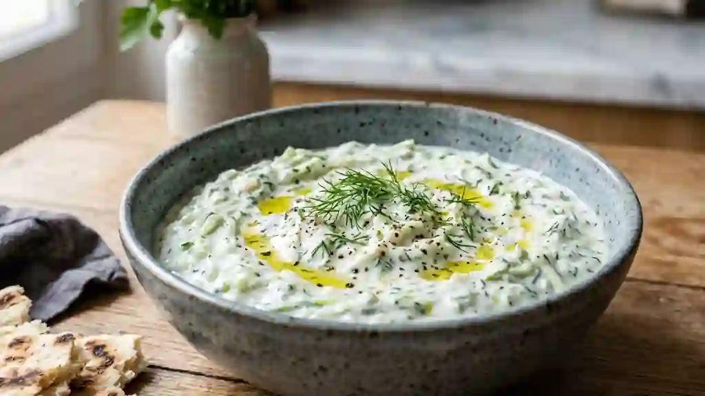Tzatziki crémeux à l'aneth et ail frais - Photo de présentation