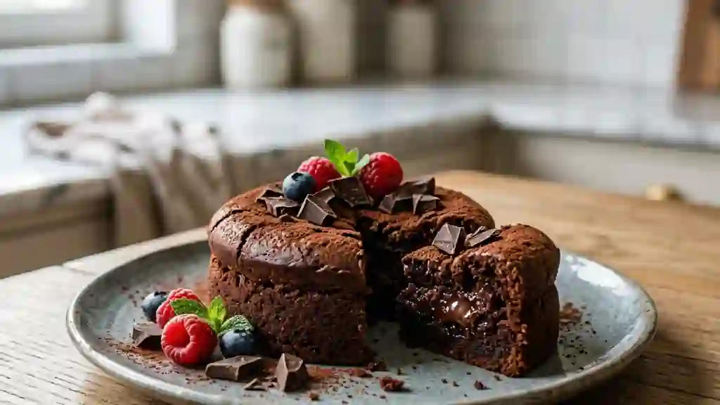 Fondant intense aux restes de chocolat - Photo de présentation