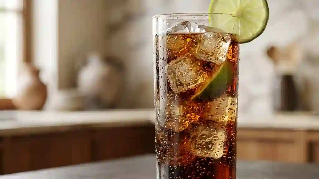 Cola givré au citron vert et bulles fines - Photo de présentation